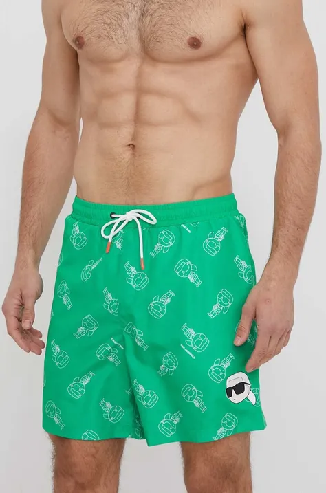 Плувни шорти Karl Lagerfeld в зелено