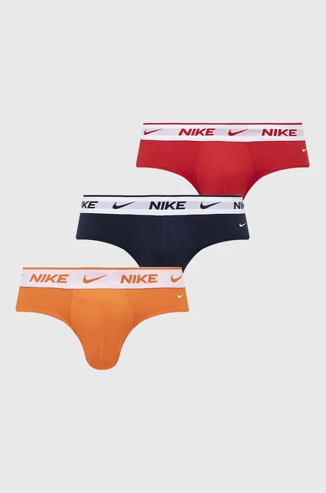 Nike slipy 3-pack męskie kolor pomarańczowy
