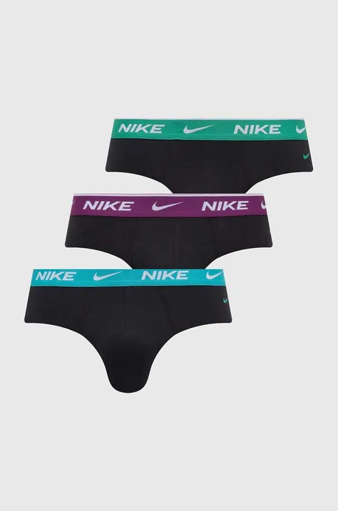 Slipy Nike 3-pak pánske, čierna farba