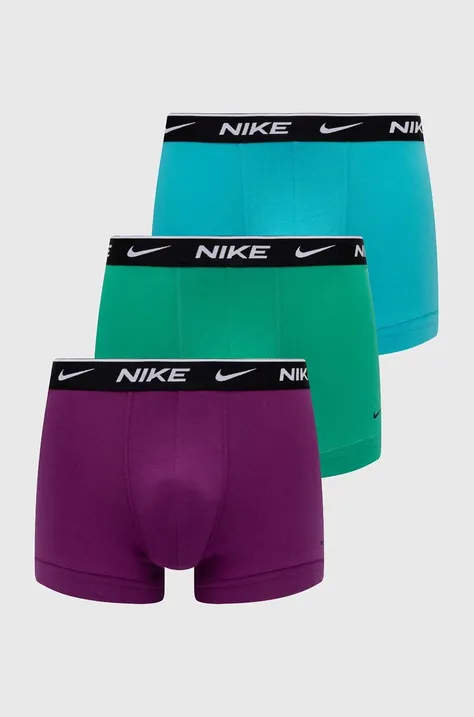 Boxerky Nike 3-pak pánske, tyrkysová farba