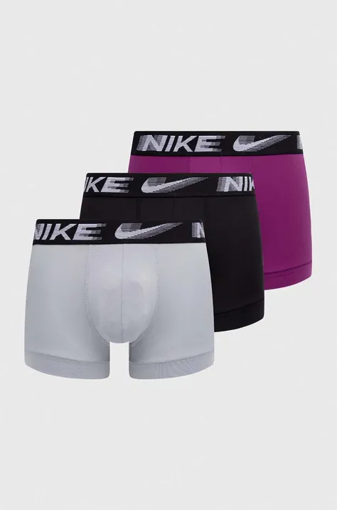 Boxerky Nike 3-pak pánske, šedá farba