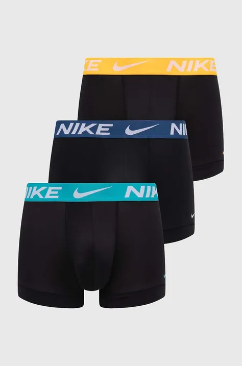 Boxerky Nike 3-pak pánske, čierna farba