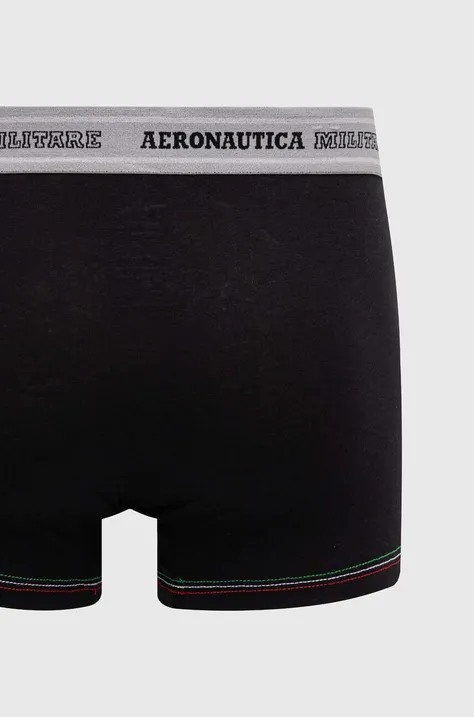 Aeronautica Militare bokserki 2-pack męskie kolor czarny AM1UBX003