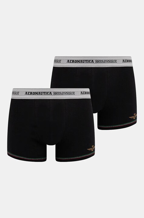 Боксери Aeronautica Militare 2-pack чоловічі колір чорний AM1UBX004