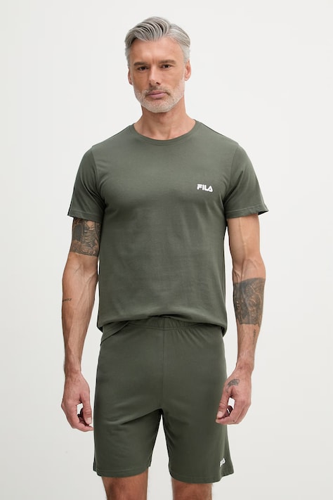 Fila piżama dwuczęściowa męska bawełniana zielona FPS1190