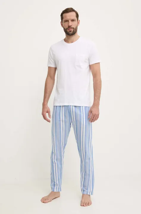 Βαμβακερές πιτζάμες Fila χρώμα: άσπρο, FPS1192