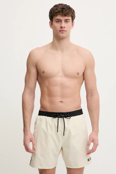 BOSS szorty kąpielowe Starfish kolor beżowy 50514429