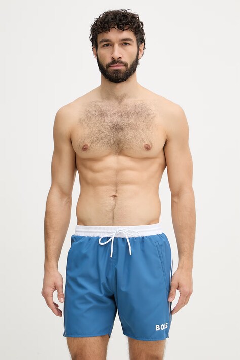 BOSS pantaloncini da bagno da uomo Starfish blu 50514429