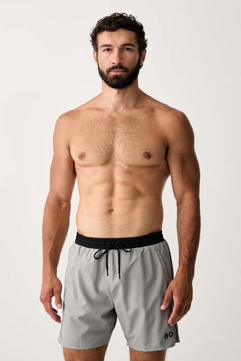 BOSS pantaloni scurți de baie bărbătești Starfish gri 50514429