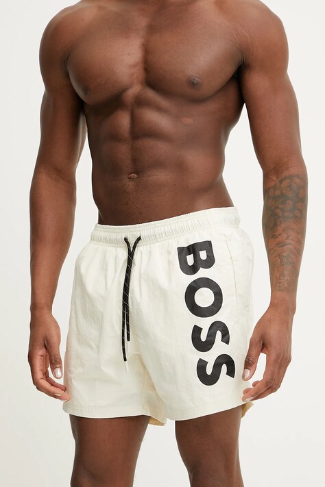 BOSS pantaloni scurti de baie culoarea bej, 50514502