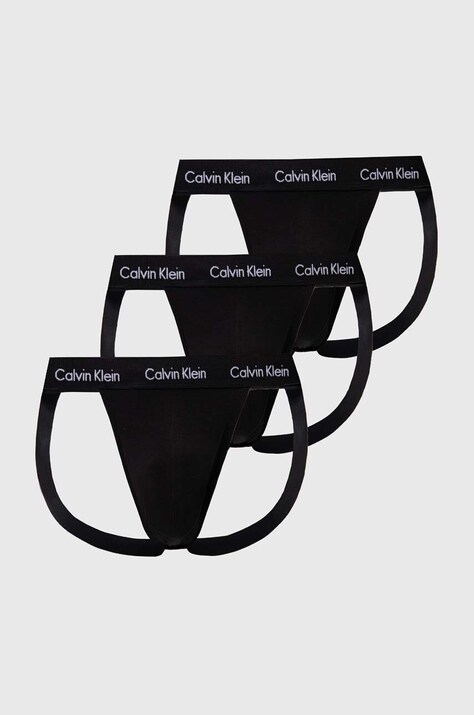 Jockstrapy Calvin Klein Underwear 3-pack černá barva, 000NB3363A