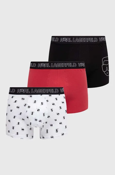 Боксери Karl Lagerfeld 3-pack чоловічі колір червоний 245M2104