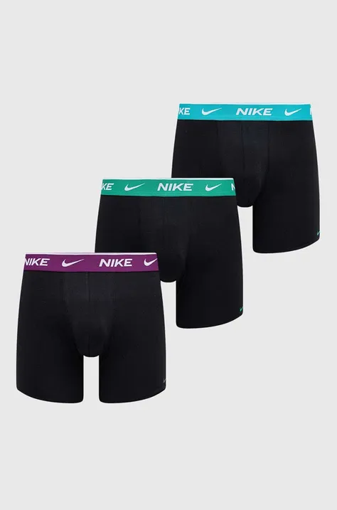 Boxerky Nike 3-pak pánske, čierna farba, KE1007