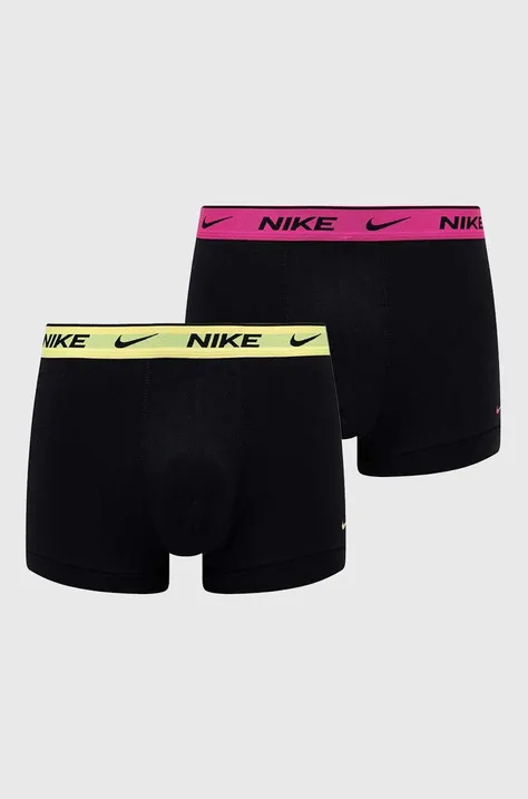 Boxerky Nike 2-pak pánske, čierna farba, 0000KE1085