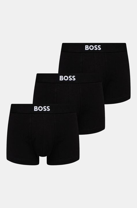 BOSS bokserki 3-pack męskie kolor czarny 50544263