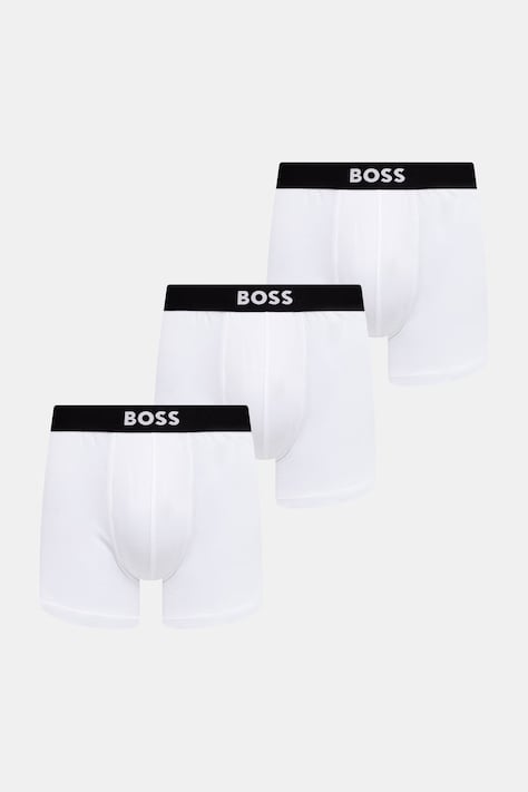 BOSS boxer aderenti da uomo in cotone con elastan BoxerBr 3P BOSS ONE pacco da 3 bianchi 50544272