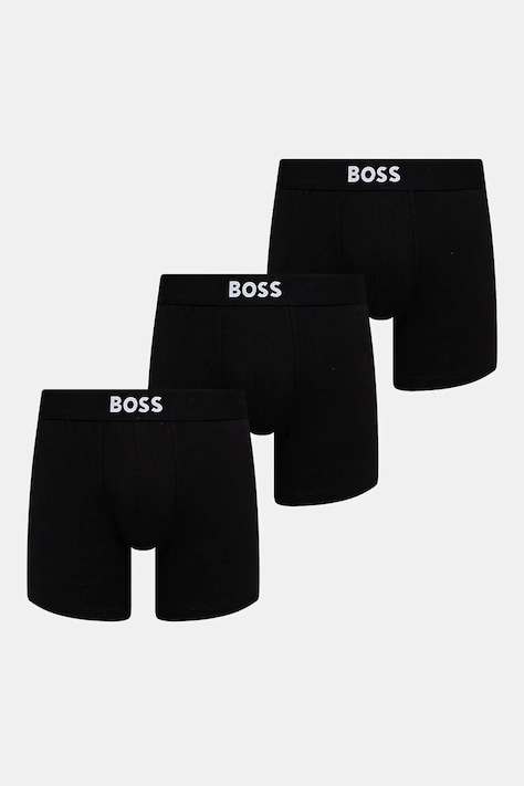 Boxerky BOSS One 3-pak pánske, čierna farba, 50544272