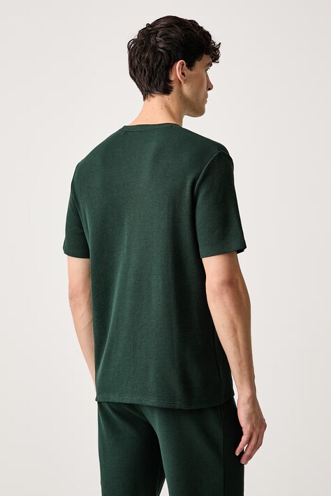 BOSS T-shirt lounge męski Waffle T-Shirt zielony 50535891