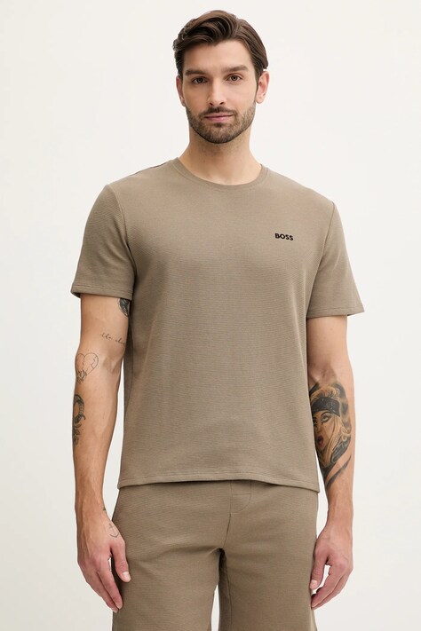 BOSS t-shirt lounge kolor niebieski z aplikacją 50535891