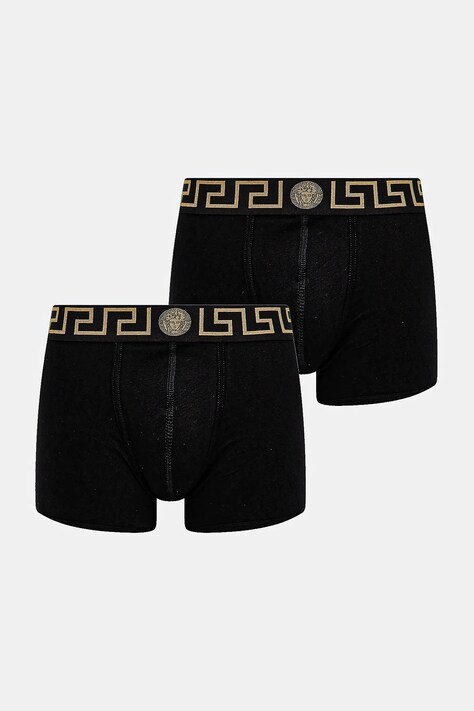 Versace boxeri 2-pack barbati, culoarea negru, AU10192 1A10011