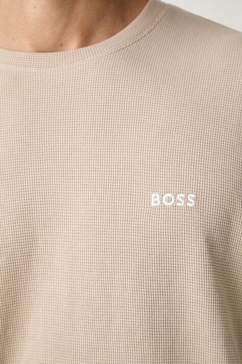 BOSS лонгслів lounge чоловічий з бавовною Waffle LS-Shirt — фото 5