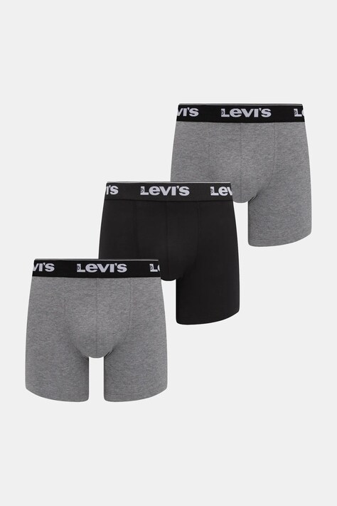 Levi's boxeri 3-pack culoarea gri, 37149-1201