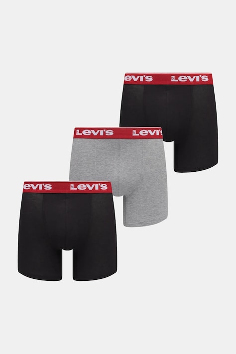 Boksarice Levi's 3-pack rdeča barva, 37149-1203