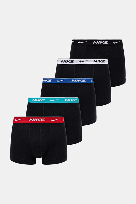Nike boxeri pentru bărbați, din bumbac cu elastan pachet de 5 negri NQ00KE1295