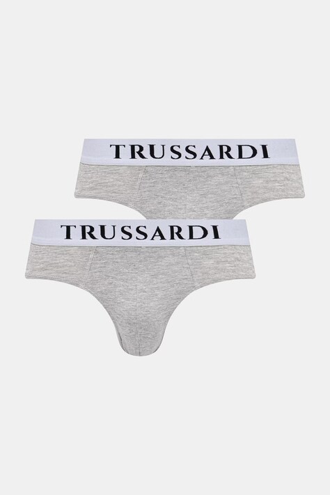 Trussardi slipy 2-pack kolor szary TRU2USP01