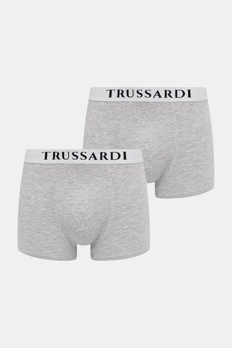 Trussardi bokserki 2-pack kolor szary TRU2UTR01