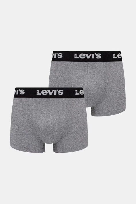 Levi's bokserki męskie bawełniane z elastanem 2-pack szare 37149-1233