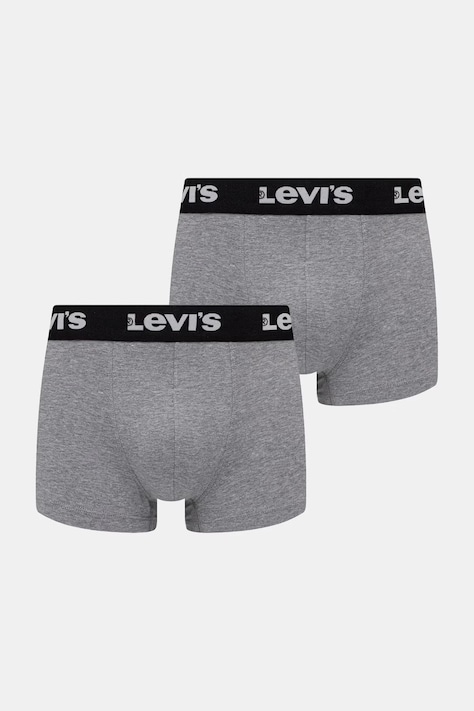 Levi's bokserki męskie bawełniane z elastanem 2-pack szare 37149-1233