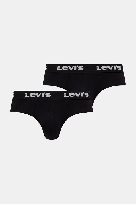 Levi's slipy męskie bawełniane z elastanem 2-pack czarne 37149-1212