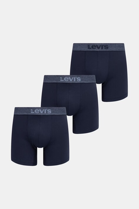 Levi's bokserki męskie bawełniane z elastanem 3-pack granatowe 37149-1239