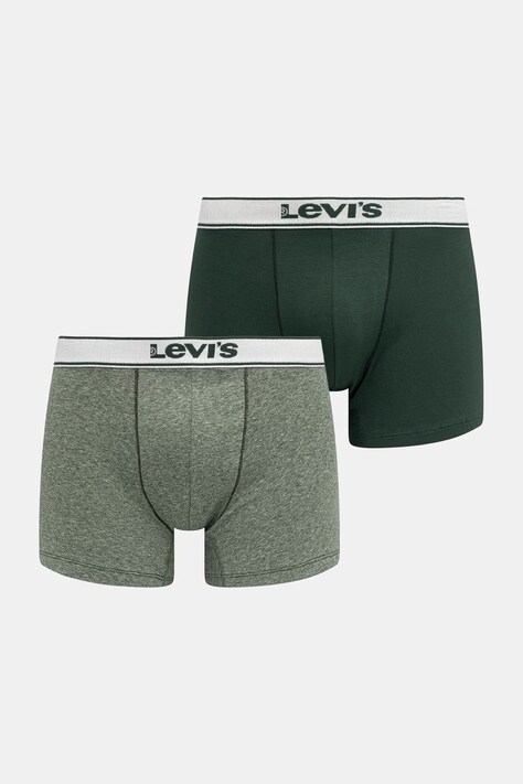 Levi's bokserki męskie bawełniane z elastanem 2-pack zielone 37149-1253