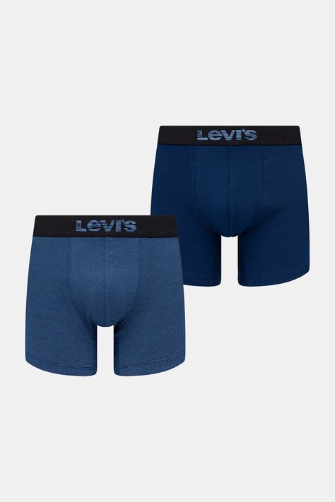 Levi's bokserki męskie bawełniane z elastanem 2-pack niebieskie 37149-1268