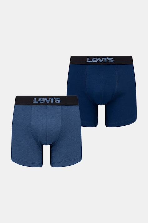 Levi's bokserki męskie bawełniane z elastanem 2-pack niebieskie 37149-1268