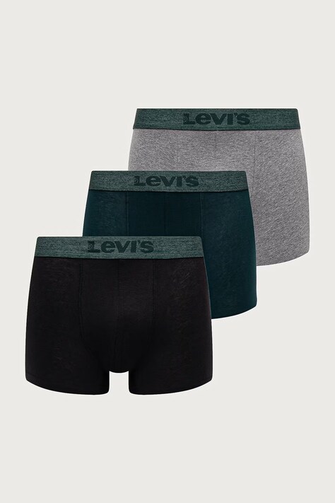 Levi's μποξεράκι ανδρικό βαμβακερό με ελαστάν 3-pack πράσινο 37149-1412