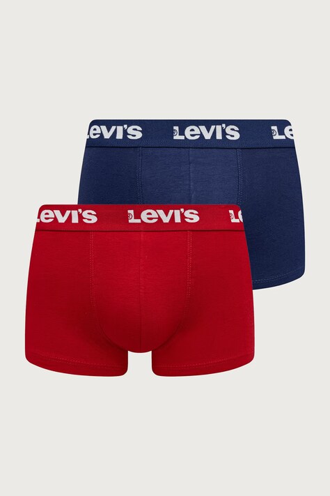 Levi's Uske bokserice za muškarce od pamuka s elastanom 2-pack crvene 37149-1411
