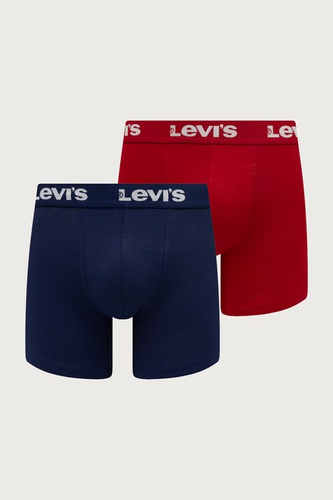 Levi's uske bokserice za muškarce od pamuka s elastanom 2-pack crvene 37149-1405