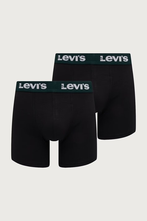 Levi's uske bokserice za muškarce od pamuka s elastanom 2-pack crne 37149-1404