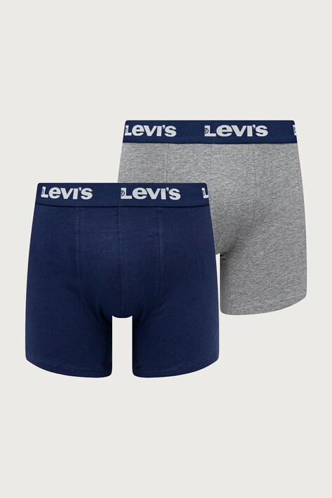 Levi's Priliehavé boxerky pánske bavlnené s elastanom 2-pak tmavomodré 37149-1403