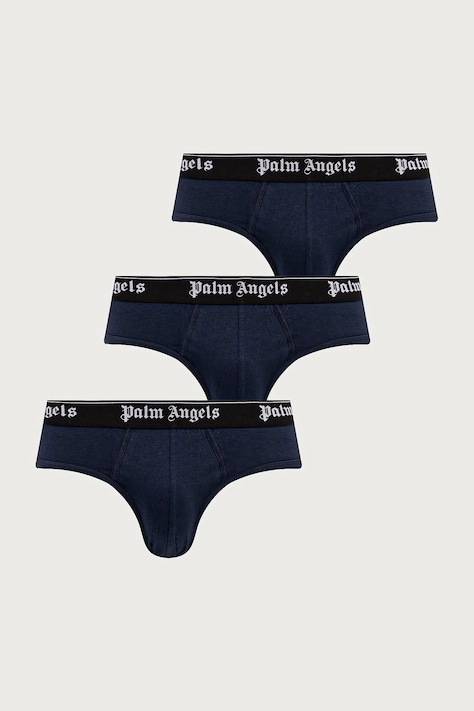 Palm Angels Slipy męskie z bawełną granatowe PLA1UMWSP04TR