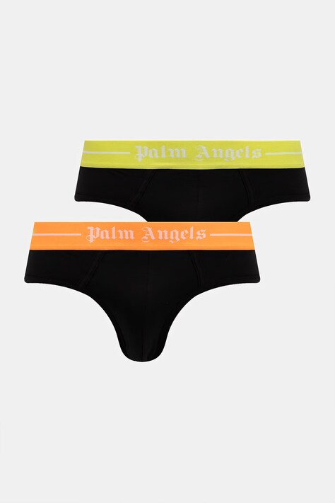 Palm Angels Slip gaće za muškarce od pamuka s elastanom 2-pack crne PLA1UMWSP02BI