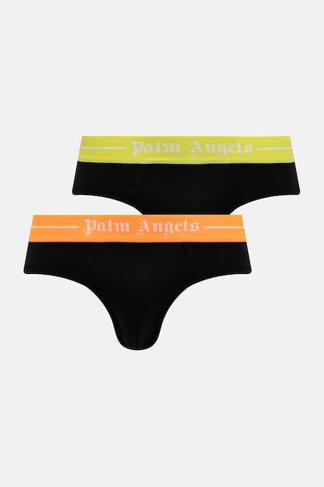 Palm Angels Slip hlačke moške bombažne z elastanom paket 2 kosov črne PLA1UMWSP02BI