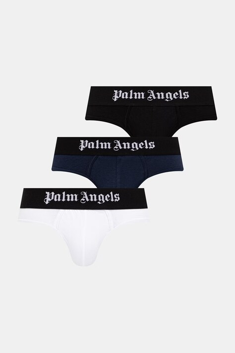 Palm Angels slipy męskie z bawełną 3-pack białe PLA1UMBSP01TR