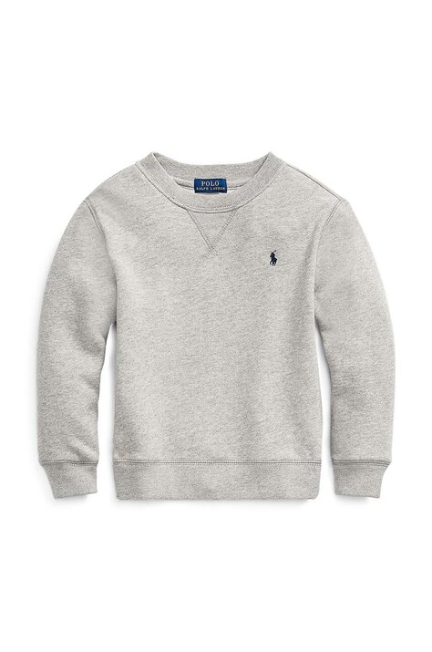Polo Ralph Lauren Bluză copii culoarea gri, material neted