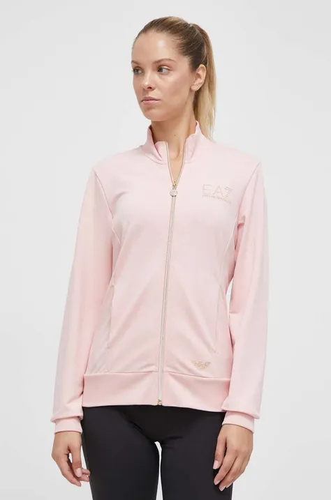 Μπλούζα EA7 Emporio Armani χρώμα: ροζ