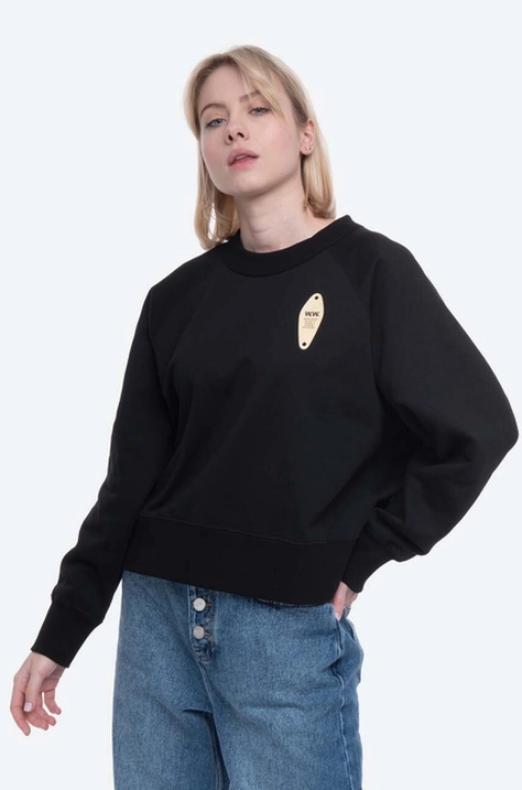 Wood Wood cotton sweatshirt Hope women's black color