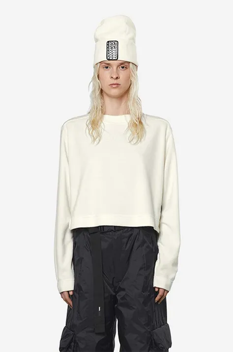 Mikina Rains Fleece W Sweatshirt 18090.FOSSIL-FOSSIL, dámska, béžová farba, jednofarebná